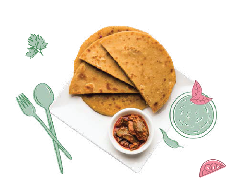 Parathas with Achar